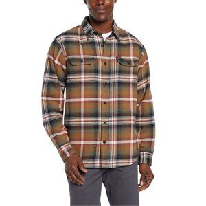 Orvis Mens Flannel Shirt Multi Plaid 100% Cotton Outdoor Warm Thick Woodsman